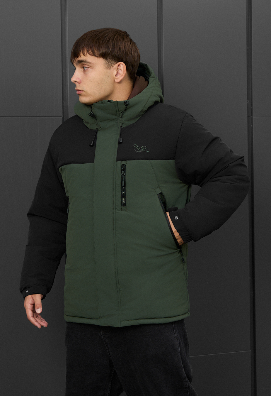 Kurtka zimowa Staff ruxo black & khaki