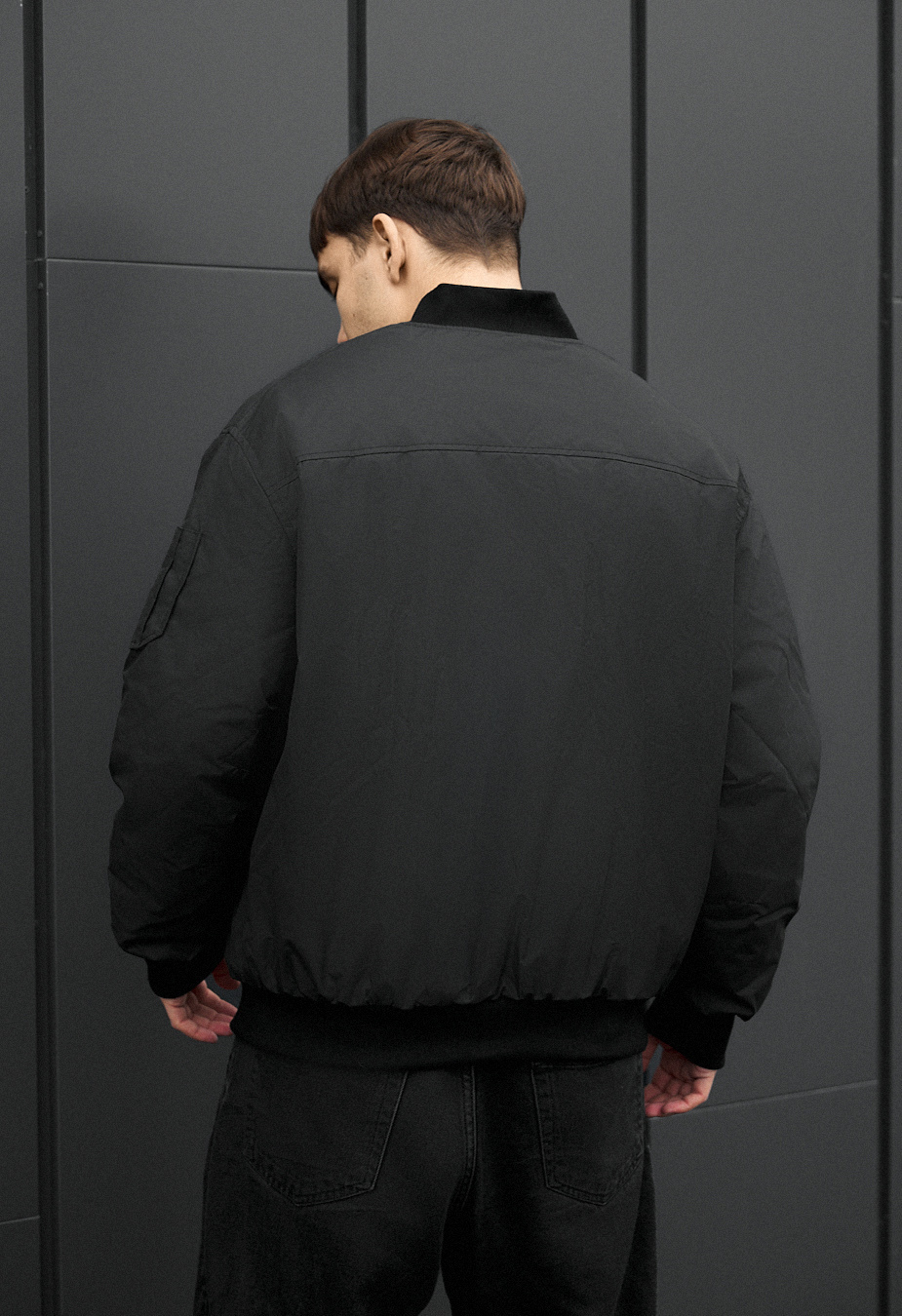 Bomber Staff raw dark gray2 oversize
