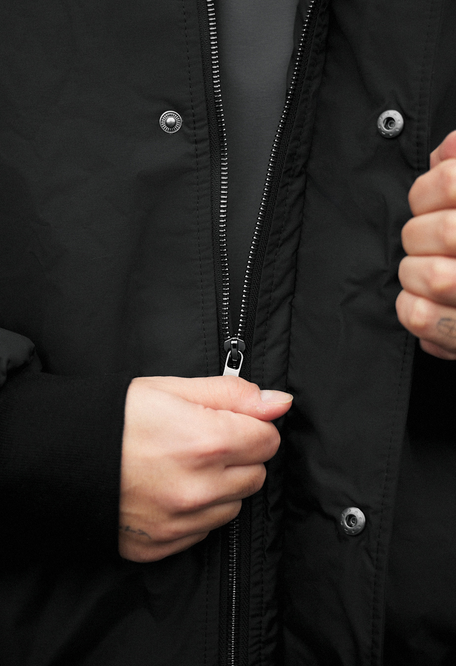 Bomber Staff raw dark gray2 oversize