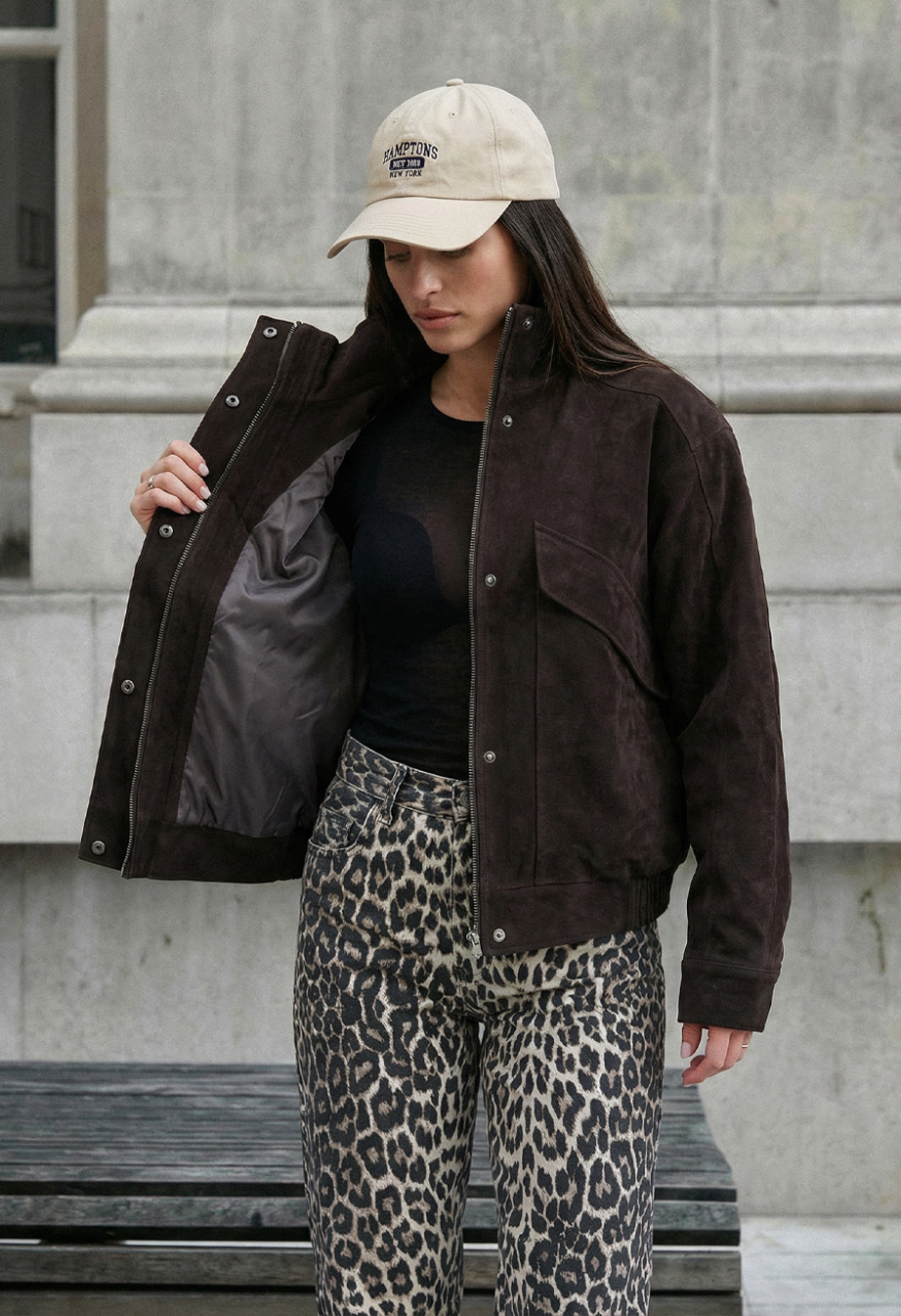 Kurtka damska Staff stax brown oversize