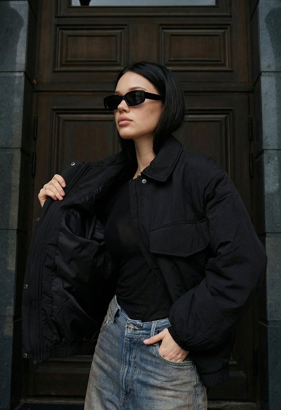 Kurtka Staff fuze black oversize