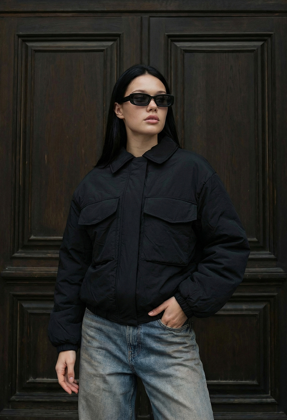 Kurtka Staff fuze black oversize