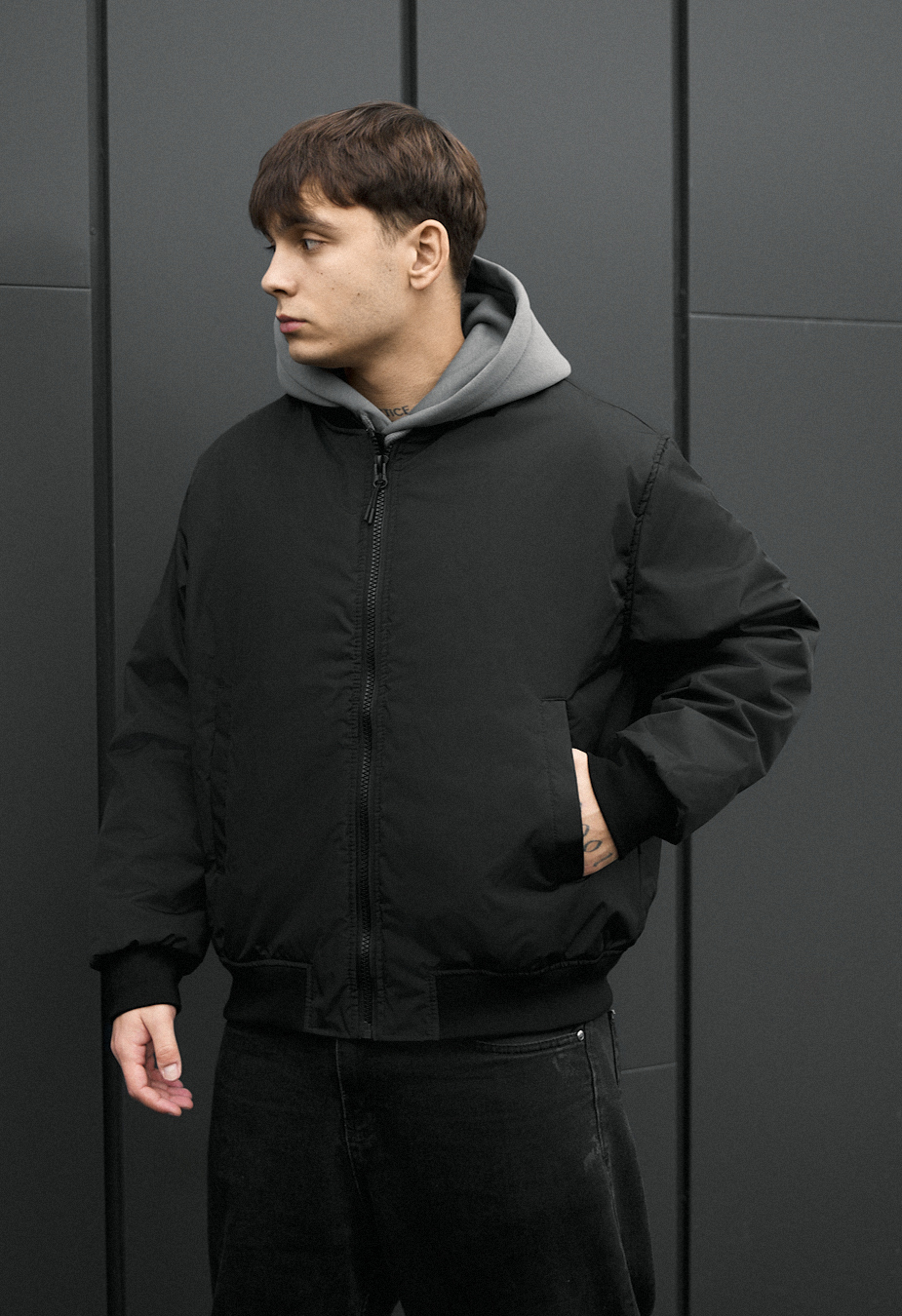 Bomber Staff ion2 black oversize