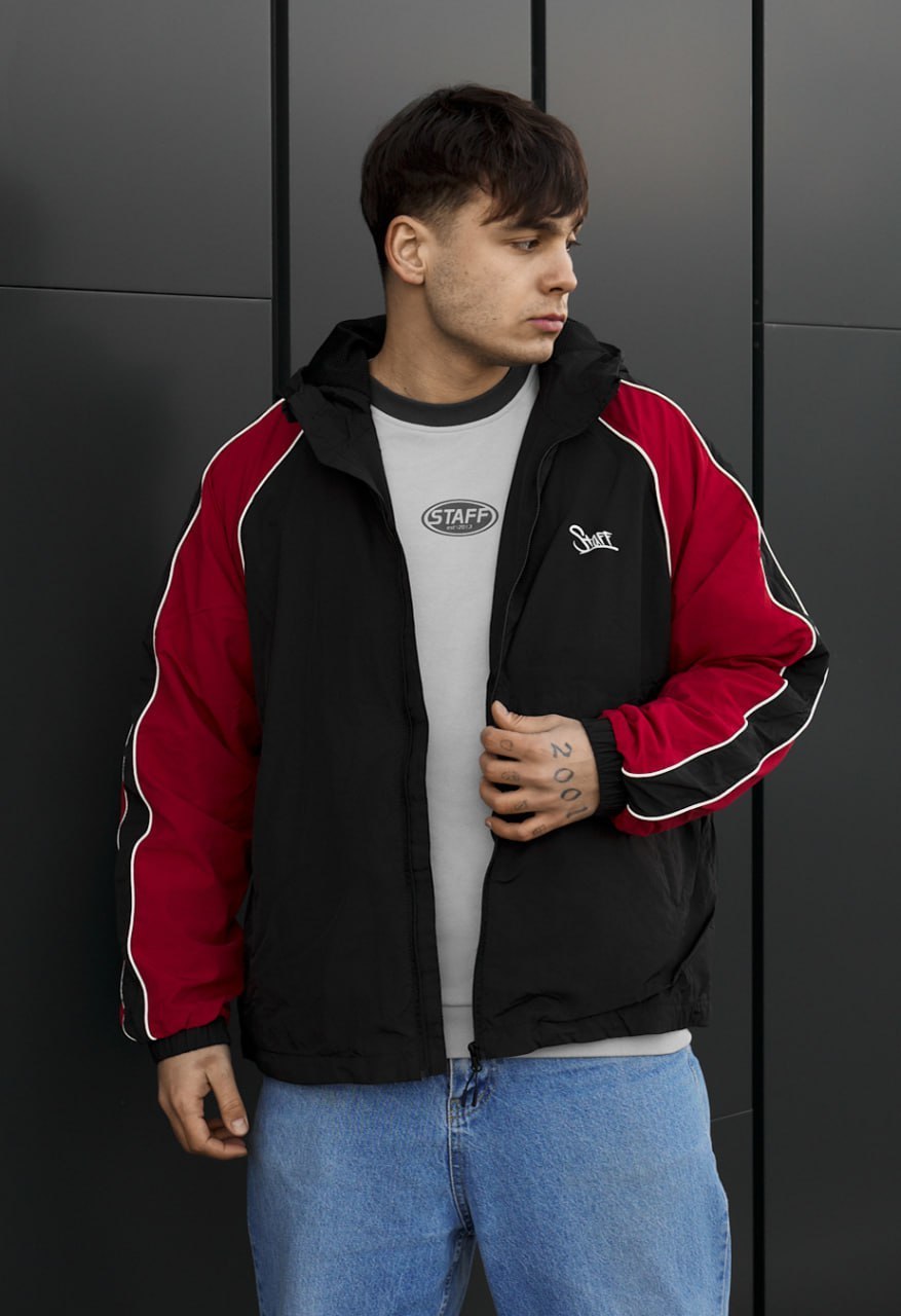 Wiatrówka Staff az black & red reflective oversize