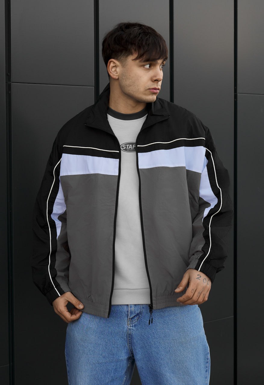 Wiatrówka Staff fn black & gray oversize reflective