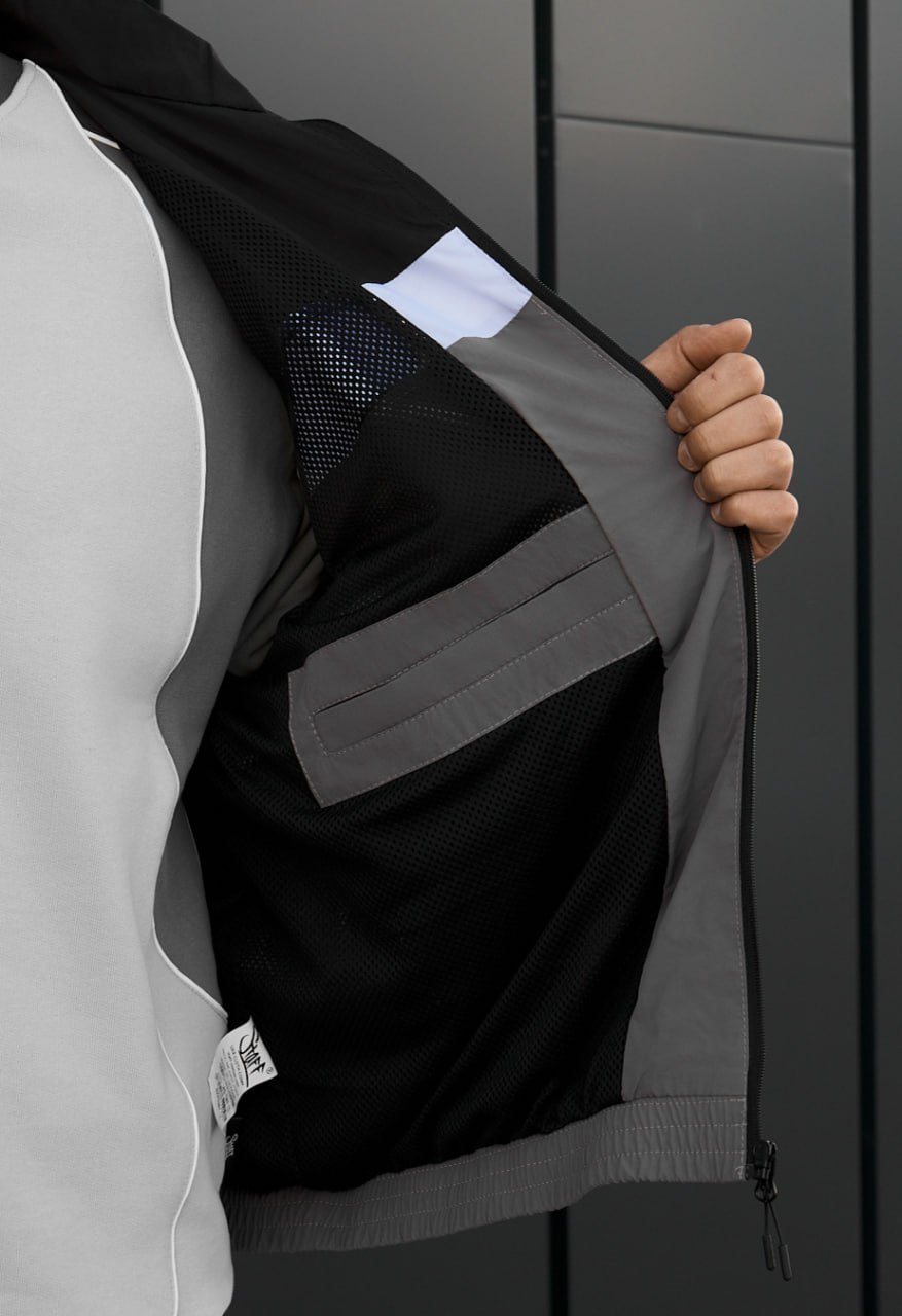 Wiatrówka Staff fn black & gray oversize reflective