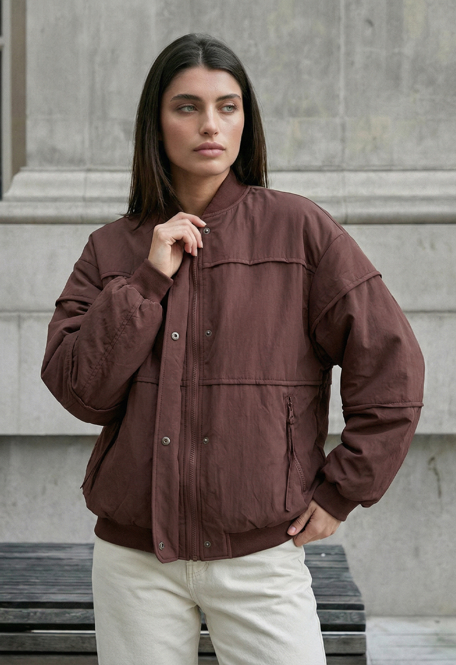 Kurtka Staff ok brown oversize