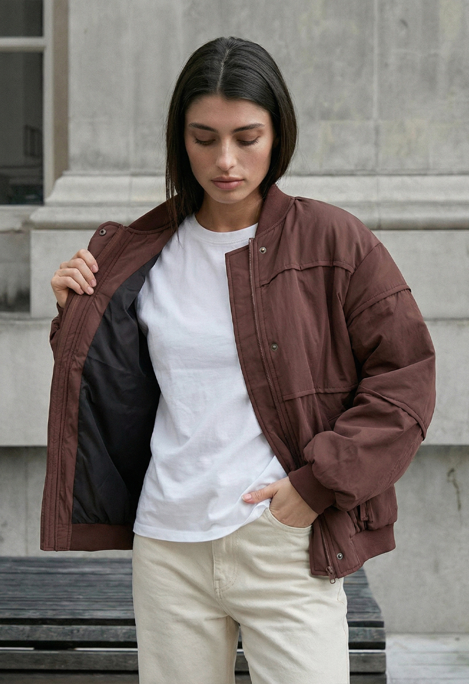 Kurtka Staff ok brown oversize