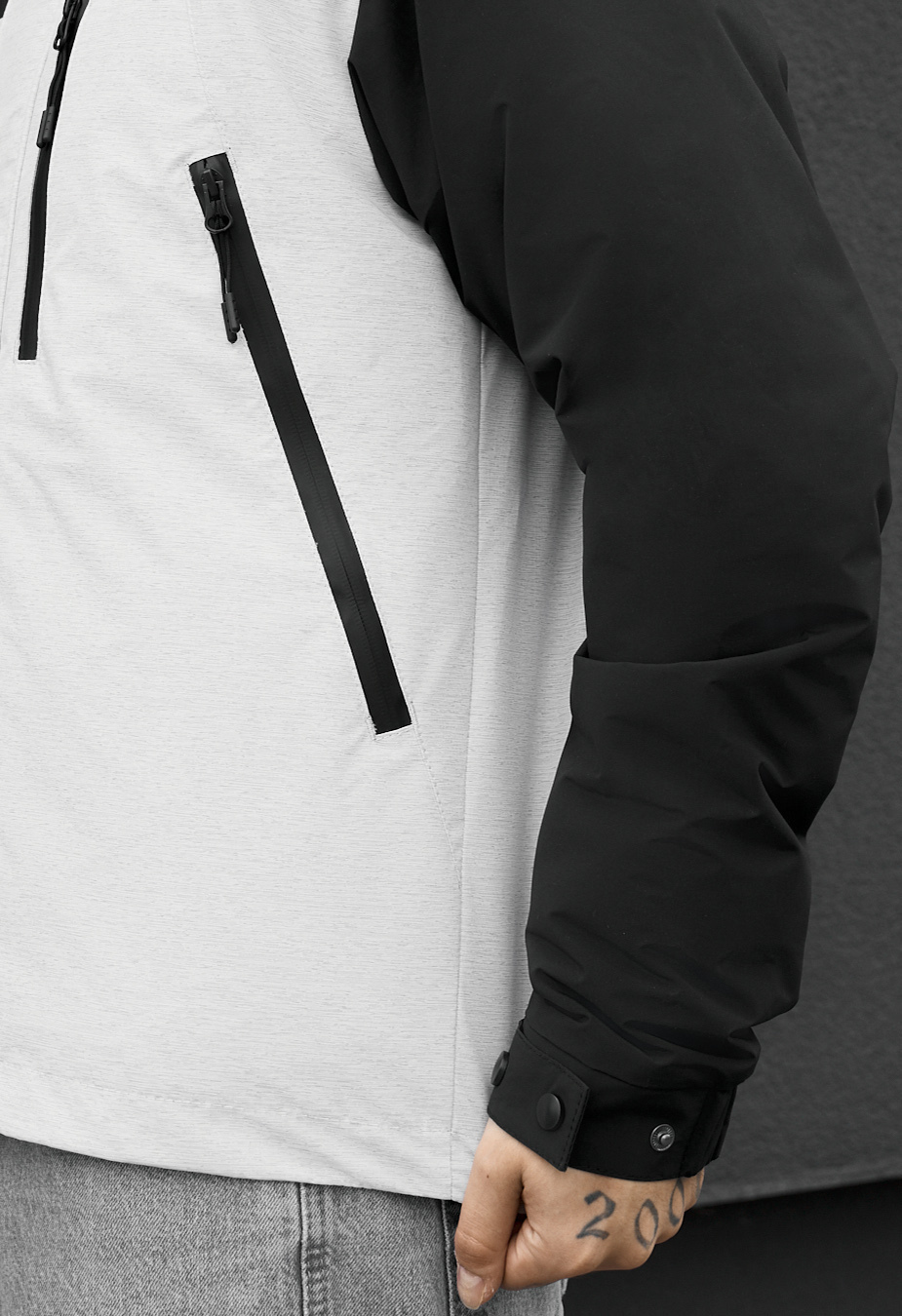 Kurtka  Staff logo light gray melange & black