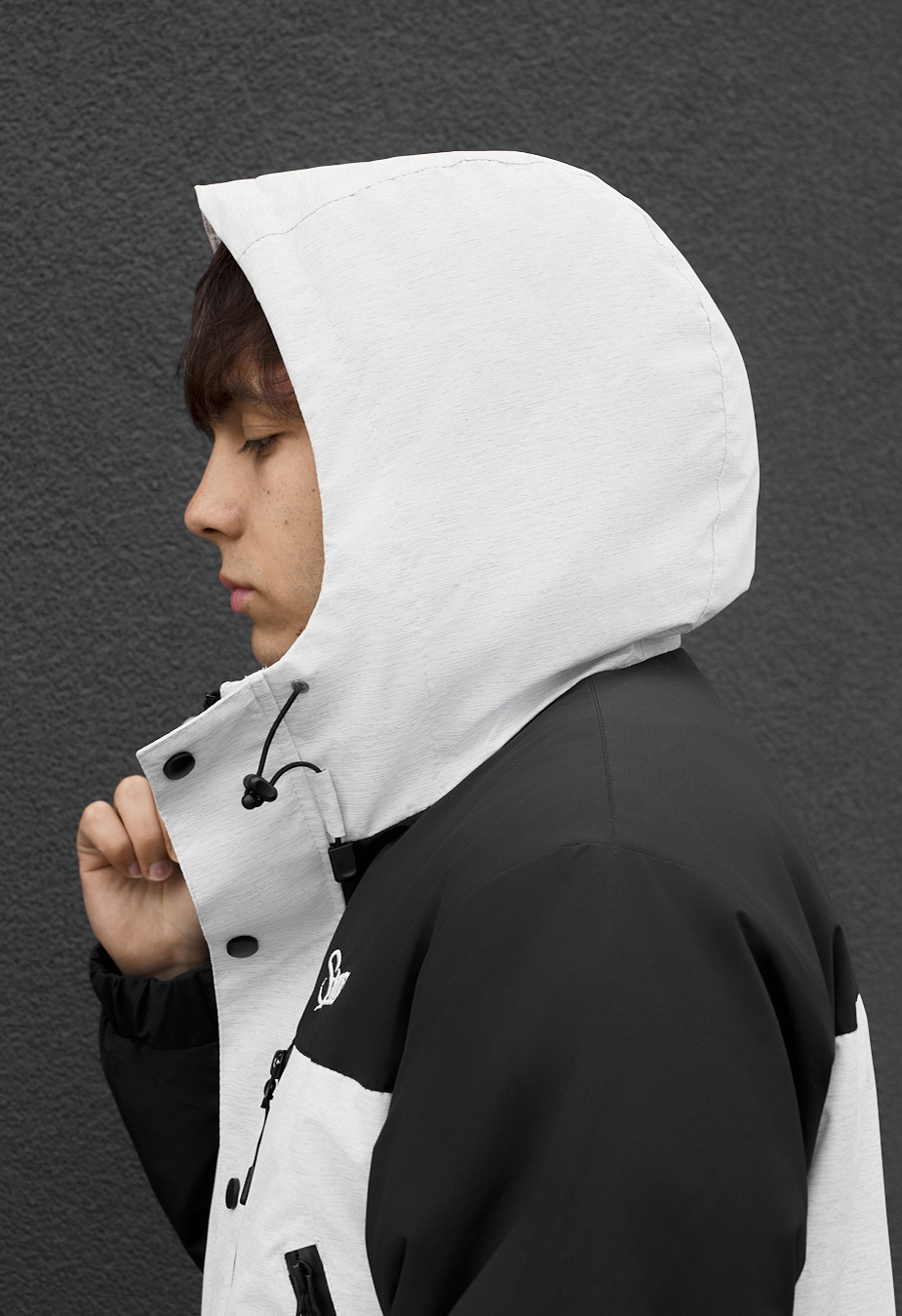 Kurtka  Staff logo light gray melange & black