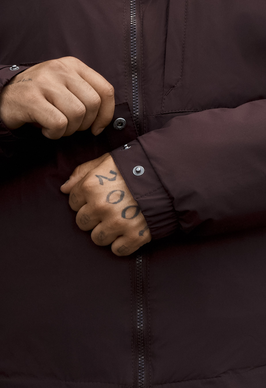 Kurtka Staff chap logo dark bordo
