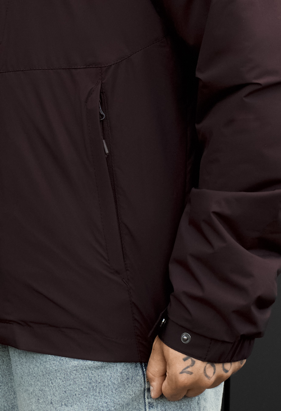 Kurtka Staff chap logo dark bordo