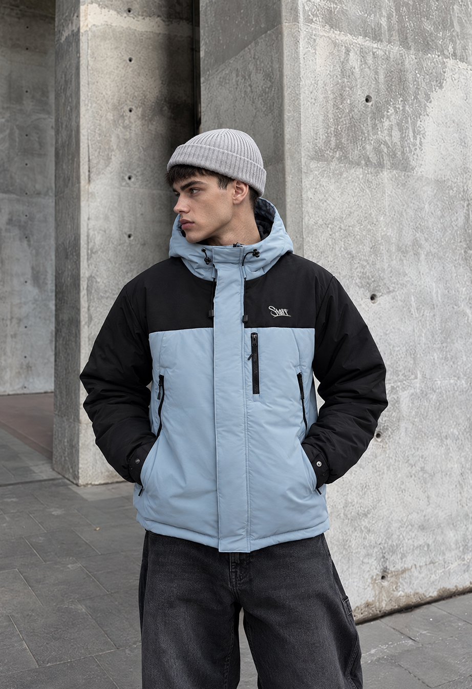 Kurtka zimowa Staff tui logo black & blue
