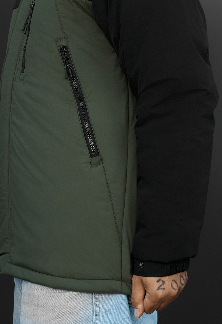Kurtka zimowa Staff tui logo black & khaki