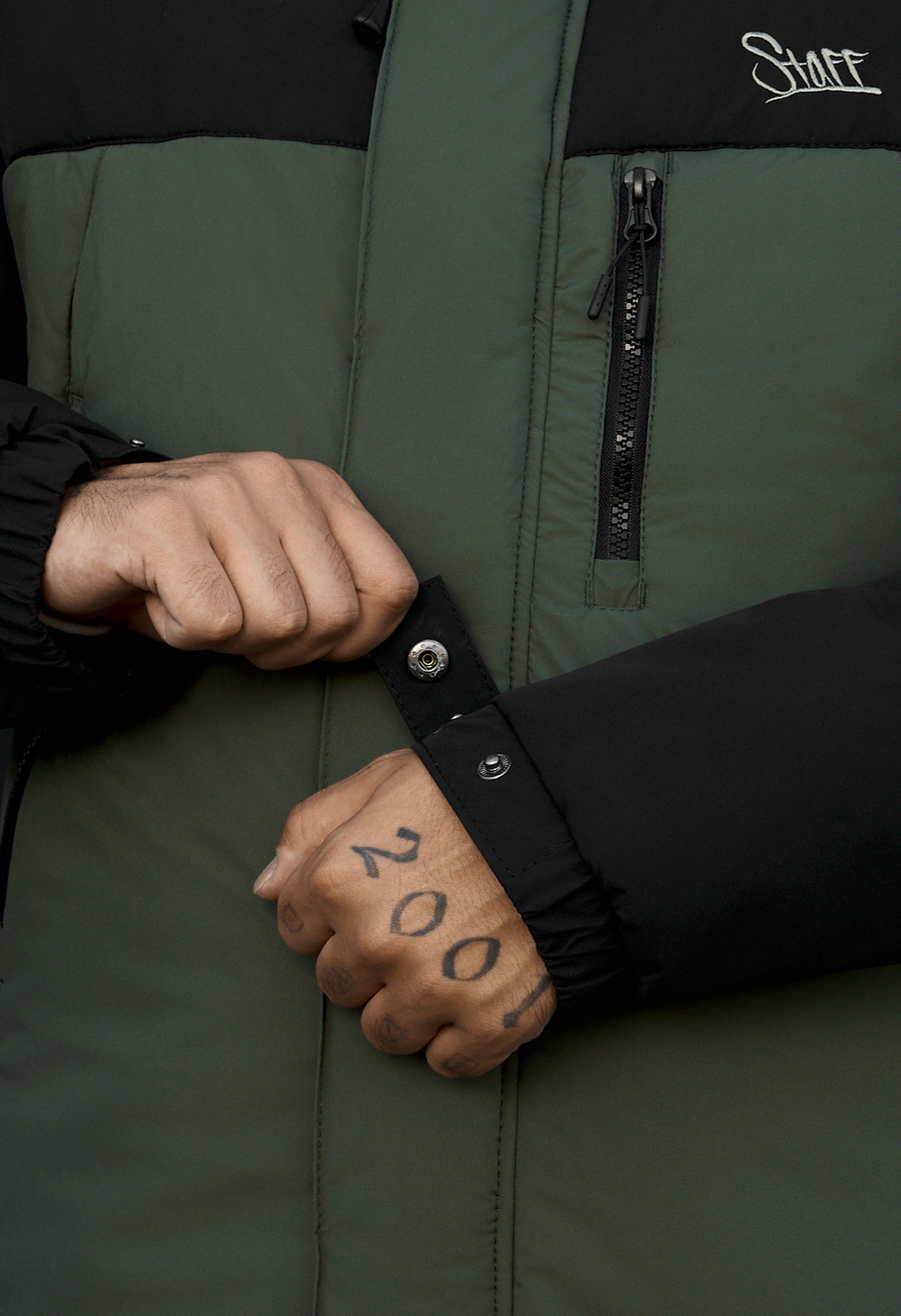 Kurtka zimowa Staff tui logo black & khaki