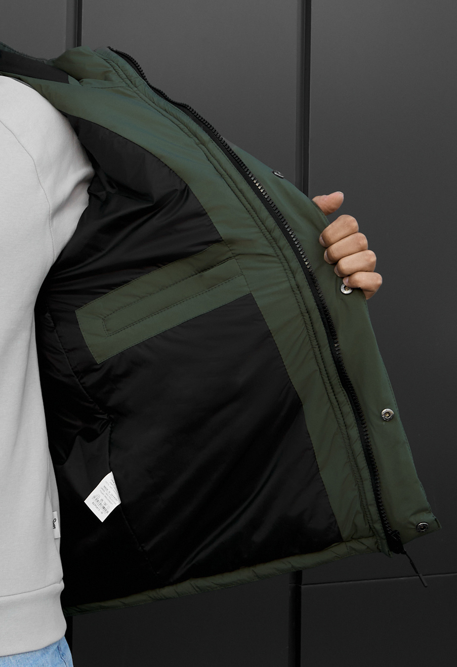 Kurtka zimowa Staff tui logo black & khaki