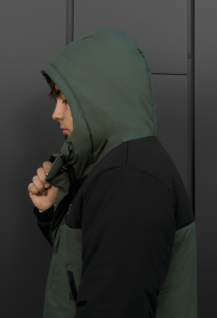 Kurtka zimowa Staff tui logo black & khaki