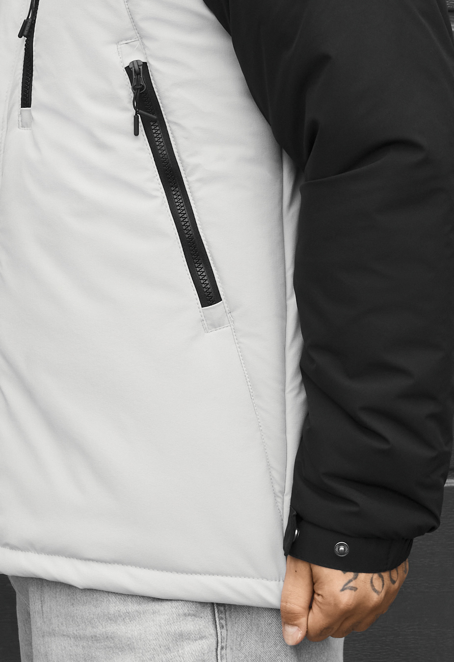 Kurtka zimowa Staff tui logo black & light gray