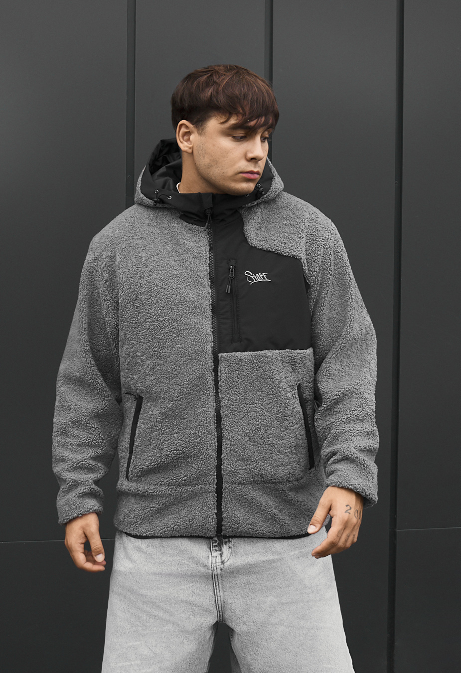 Kurtka futrzana Staff kla logo gray