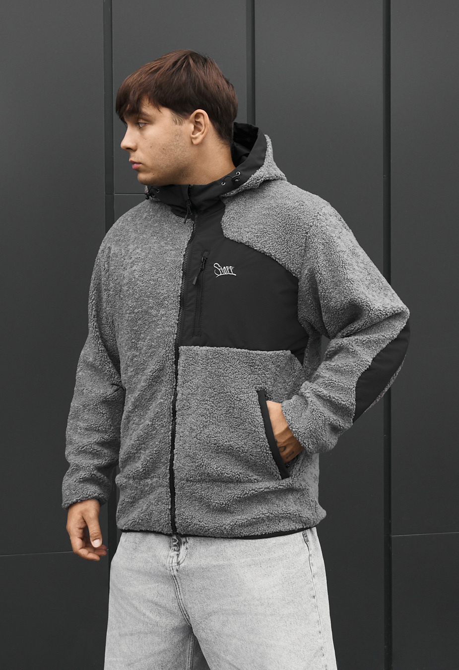 Kurtka futrzana Staff kla logo gray