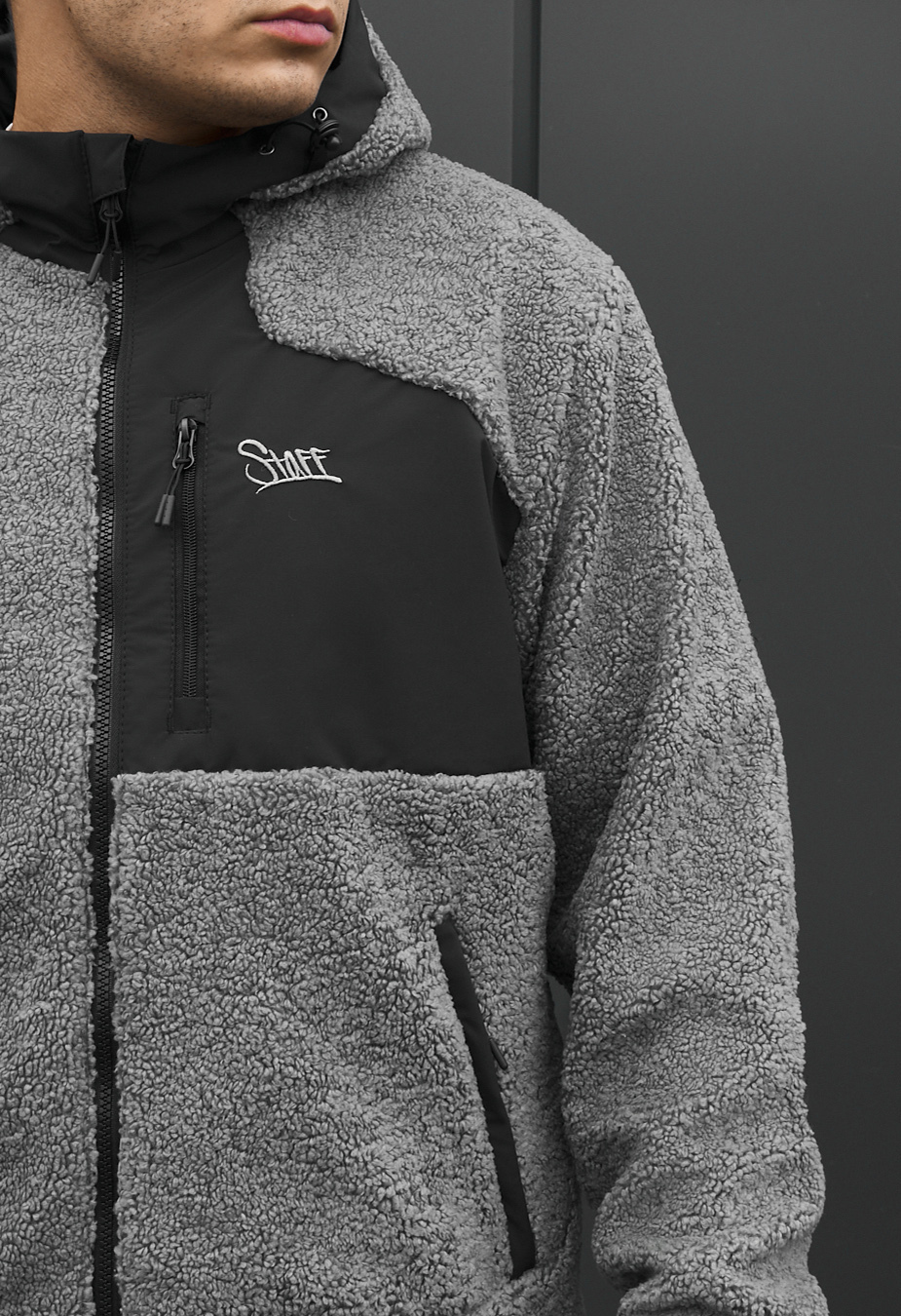 Kurtka futrzana Staff kla logo gray