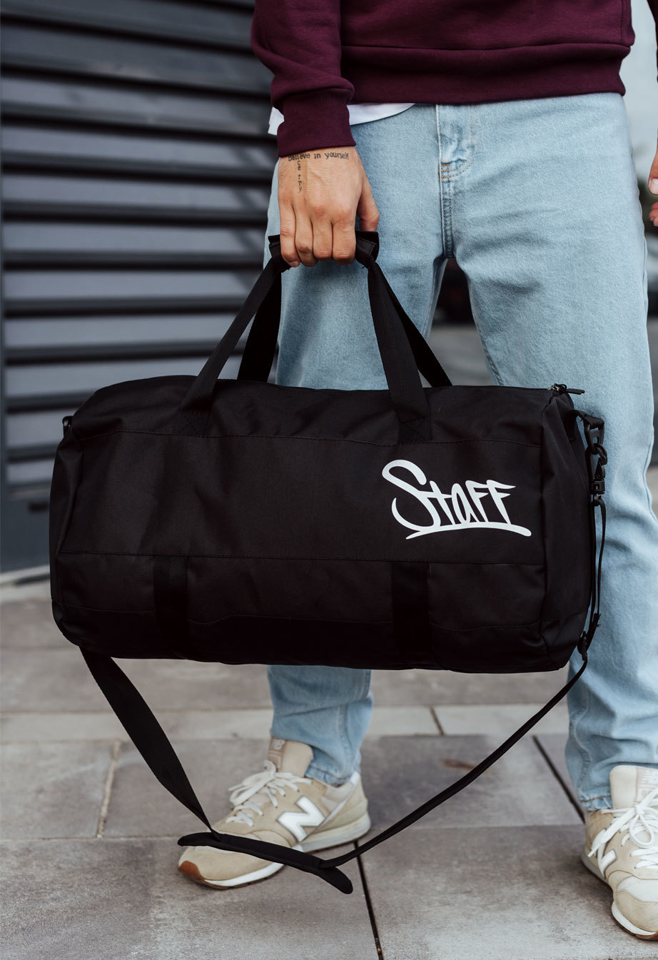 Torba sportowa Staff black logo reflective