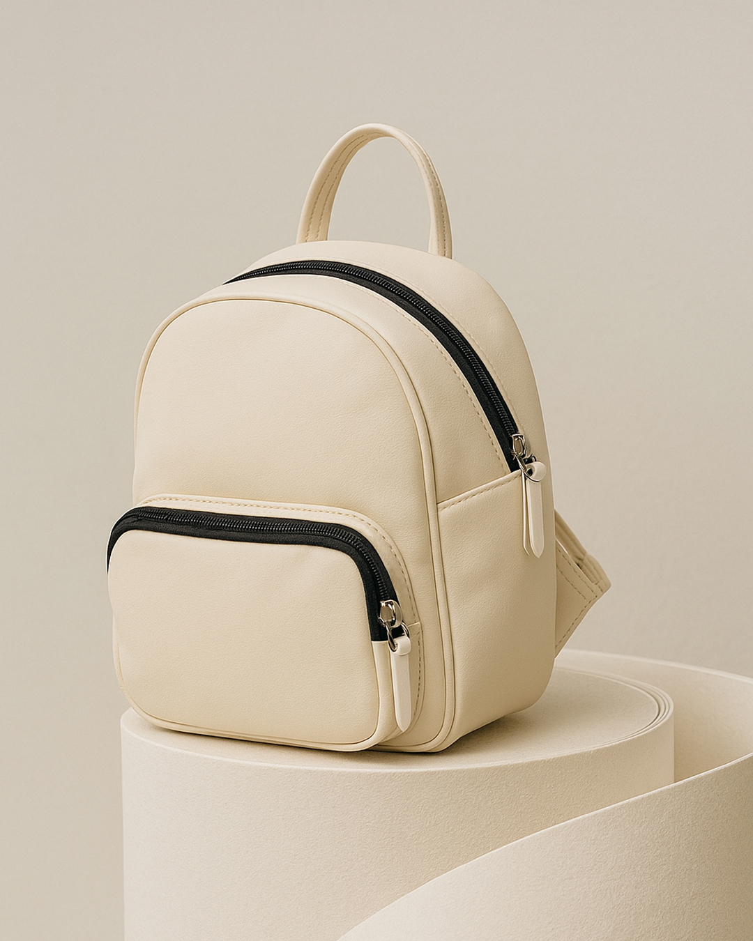 Plecak damski Staff vol leather light beige