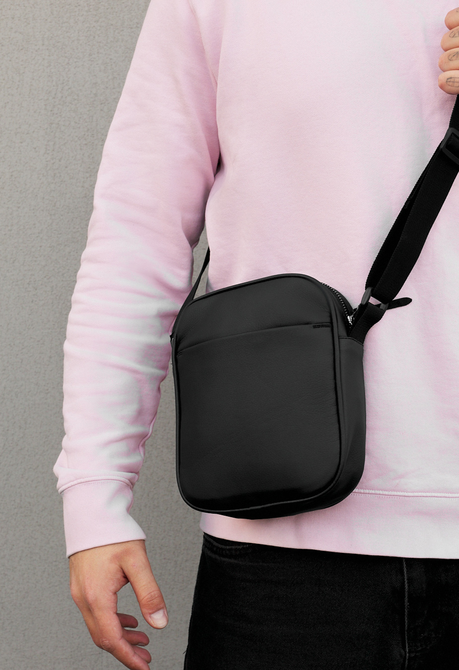 Torba na ramię Staff leather black