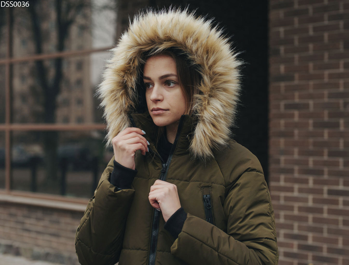 Женская зимняя куртка Staff joy haki