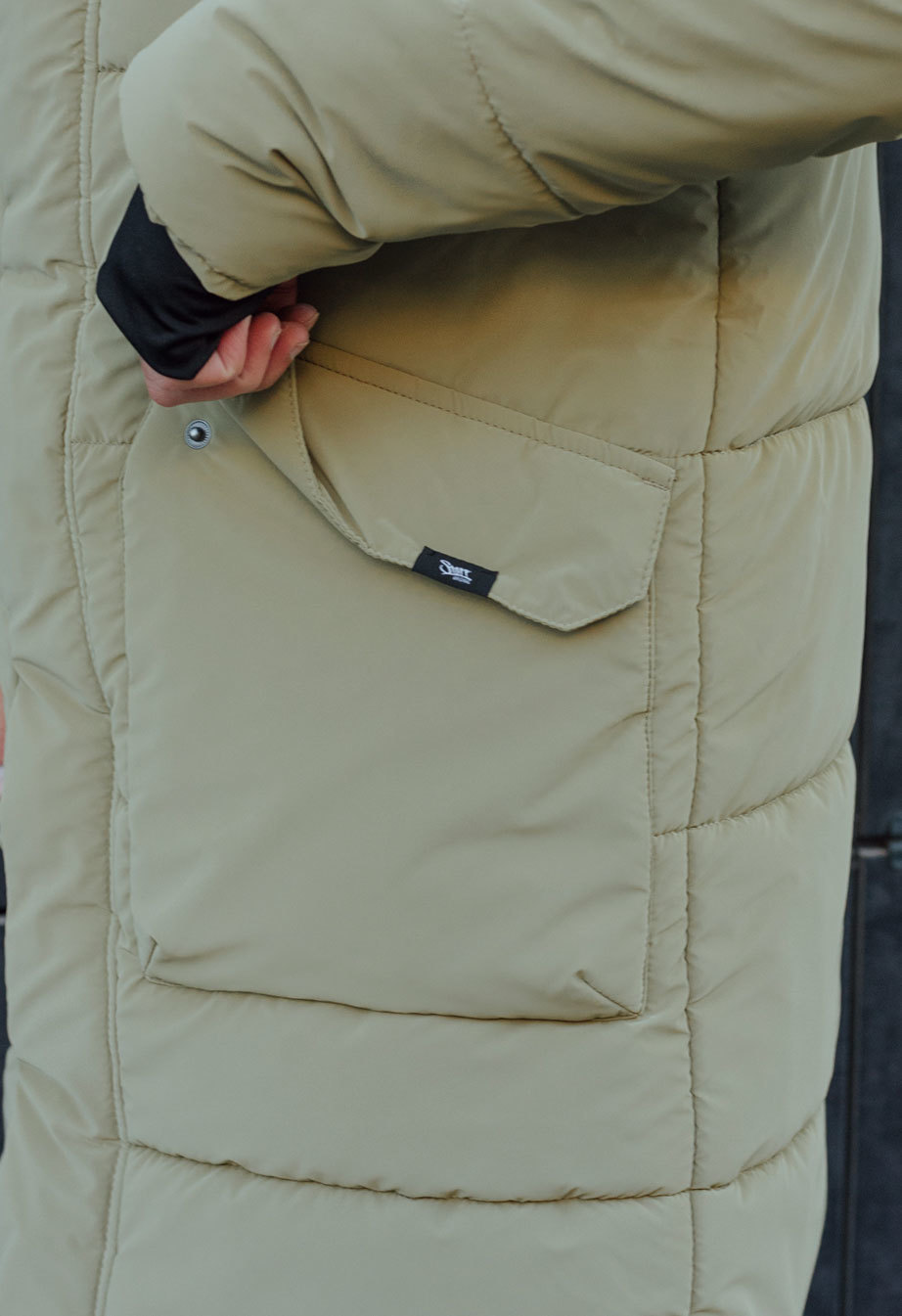 Parka zimowa Staff no light beige long