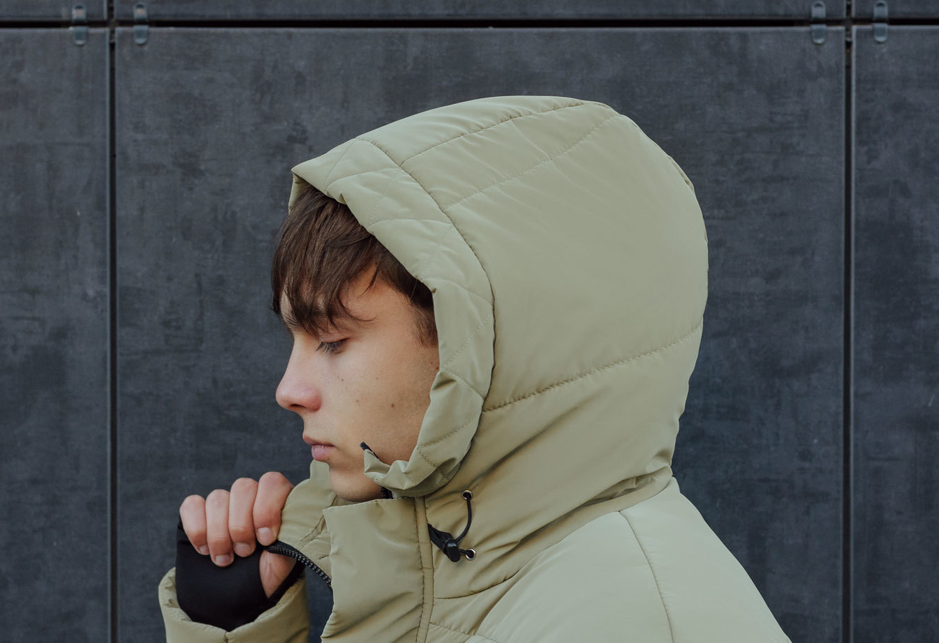 Parka zimowa Staff no light beige long