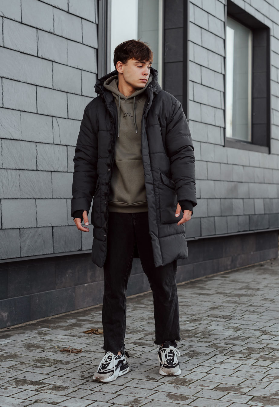 Zimowa parka Staff no dark gray