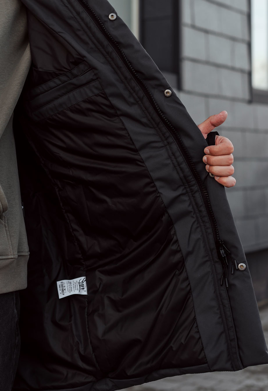 Zimowa parka Staff no dark gray