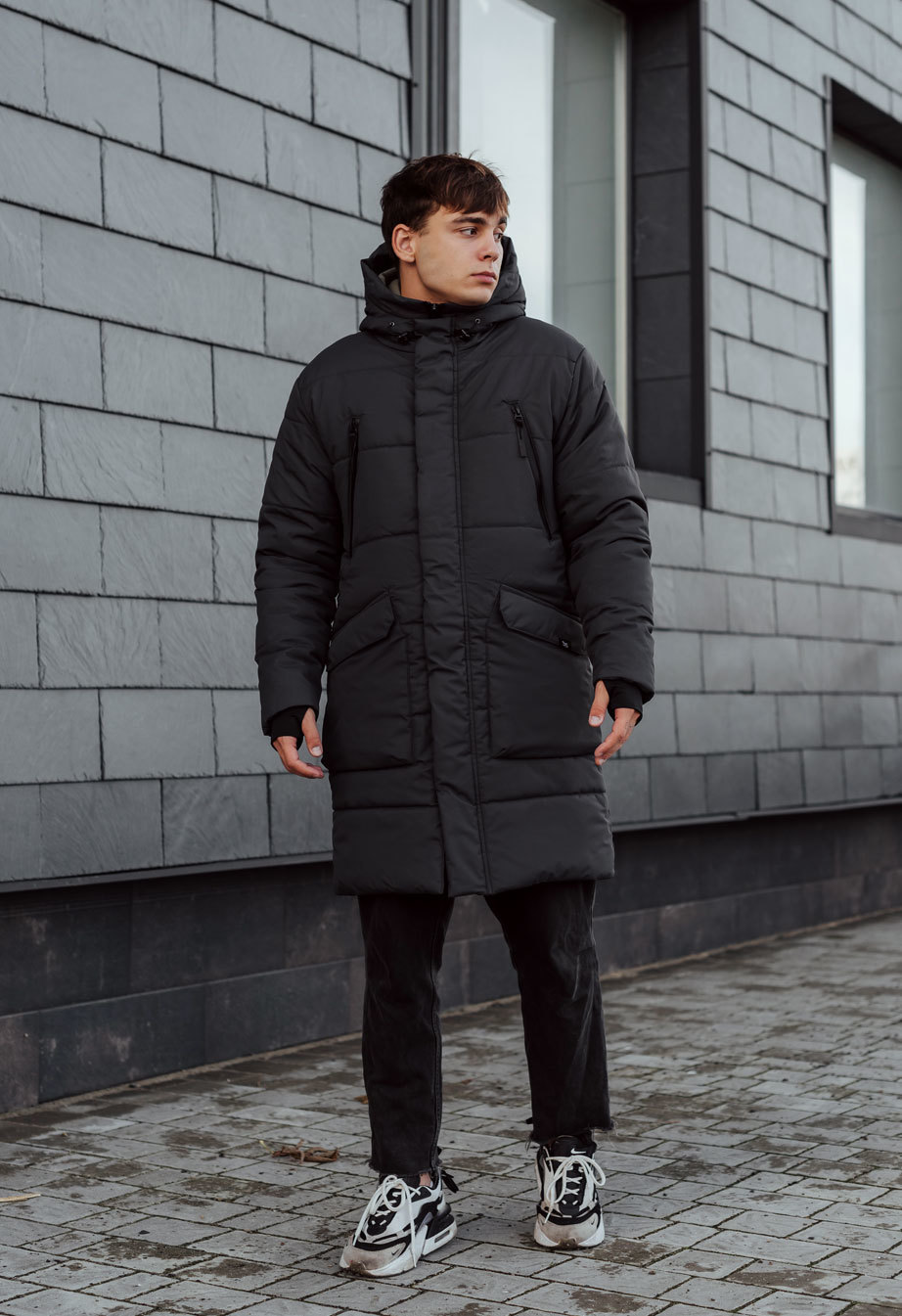 Zimowa parka Staff no dark gray