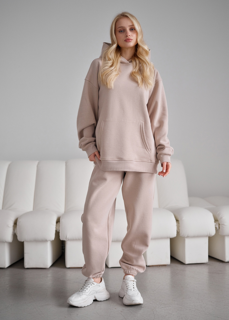 Damska dres Staff mox beige fleece oversize