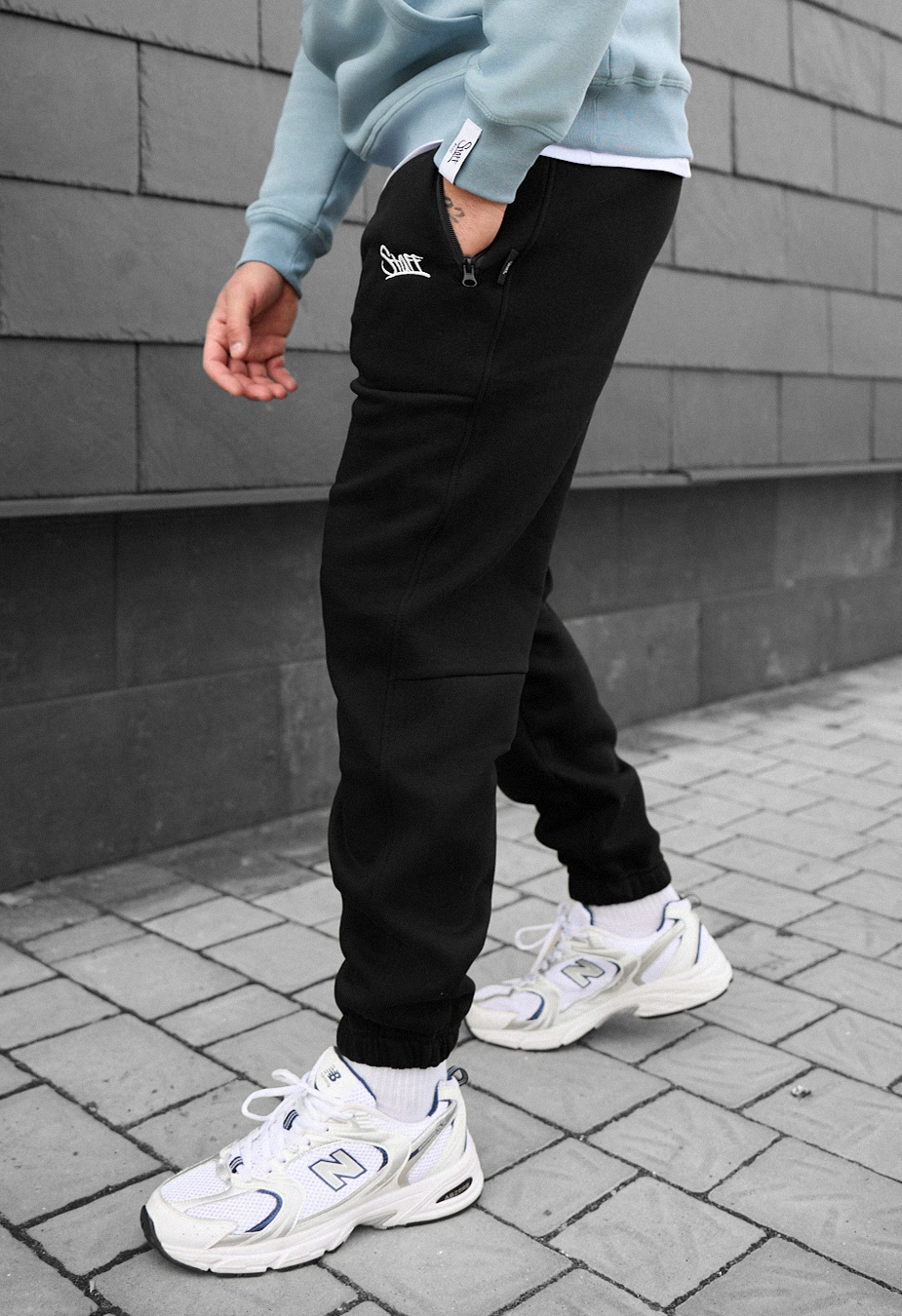 Spodnie dresowe Staff nib black logo fleece