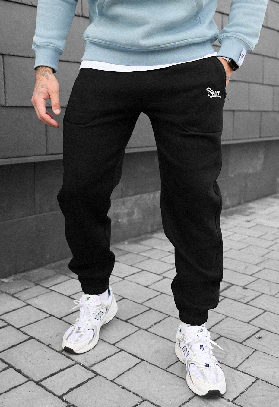 Spodnie dresowe Staff nib black logo fleece