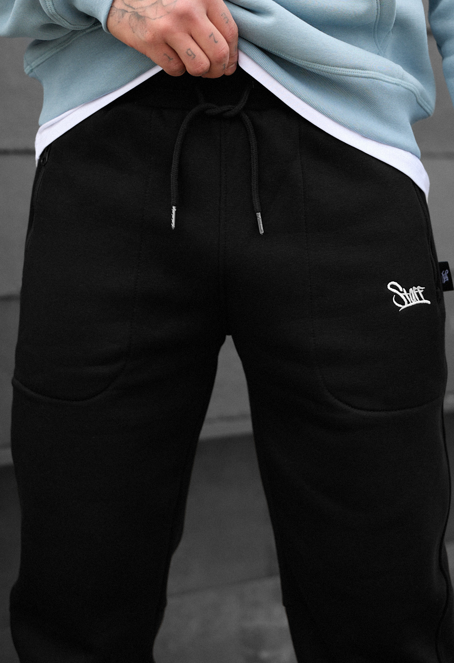 Spodnie dresowe Staff nib black logo fleece