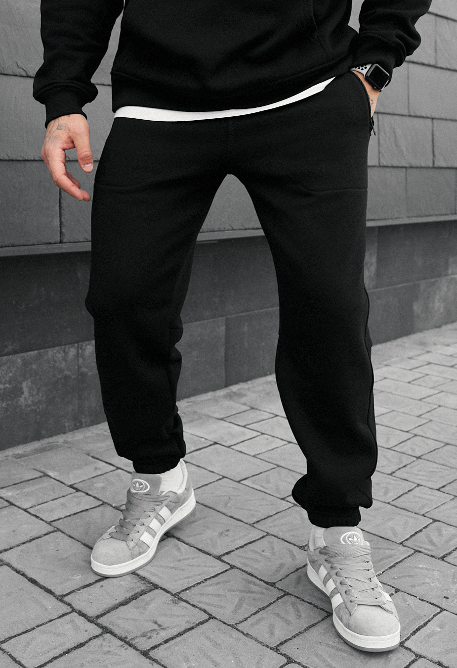 Spodnie sportowe Staff nib black fleece