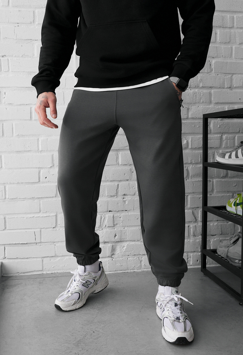 Spodnie Staff clo dark gray