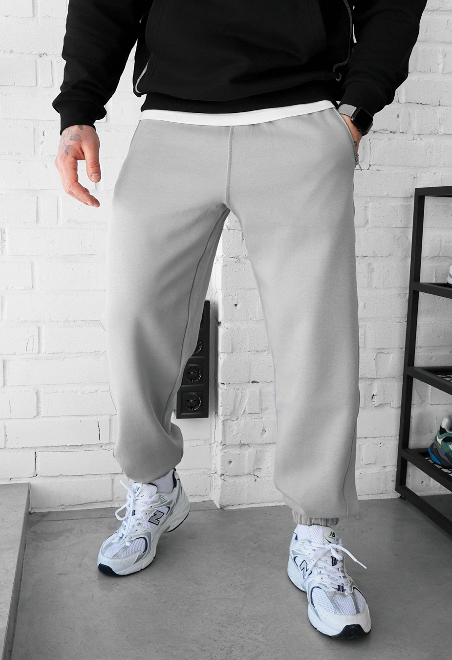 Spodnie dresowe Staff clo light gray