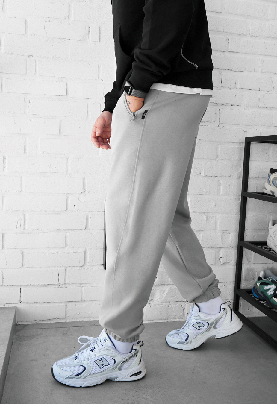 Spodnie dresowe Staff clo light gray