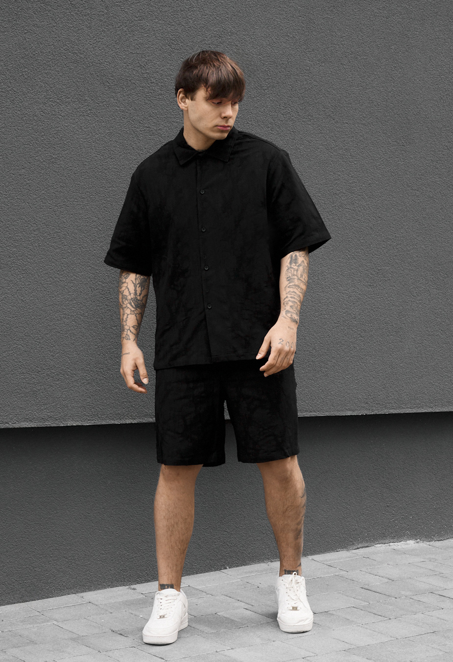 Komplet koszula + spodenki Staff mac black