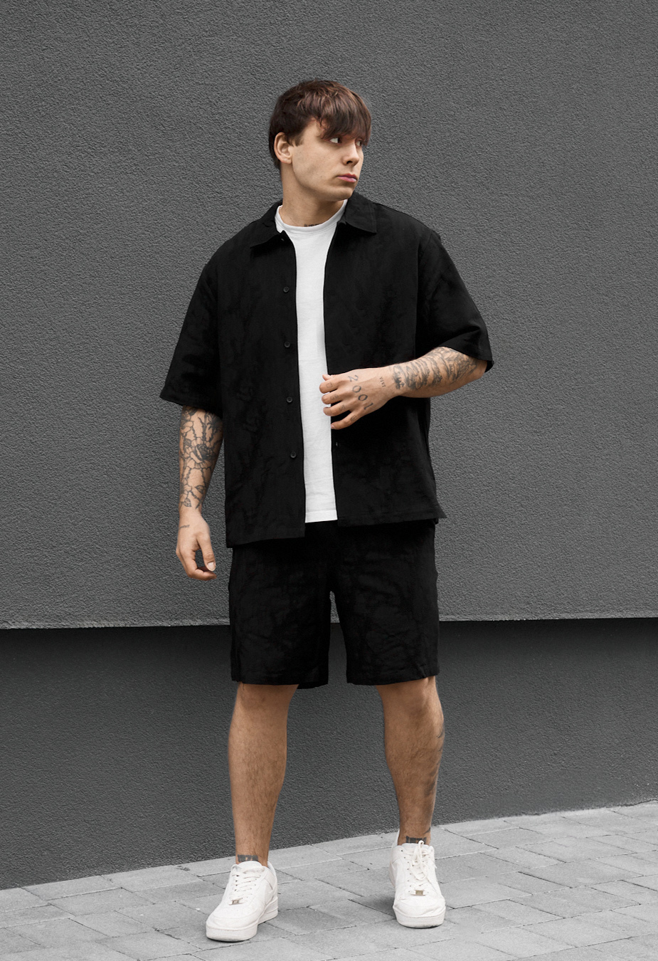 Komplet koszula + spodenki Staff mac black