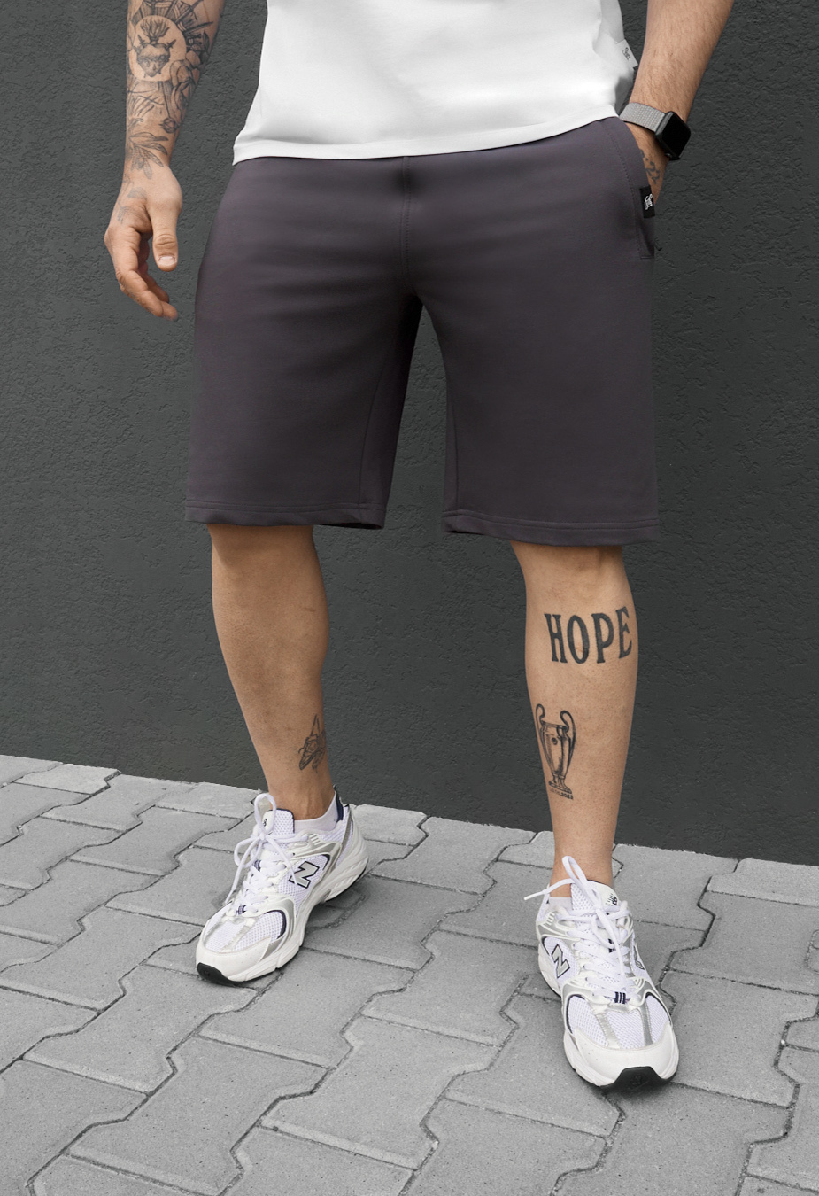 Spodenki Staff wh dark gray