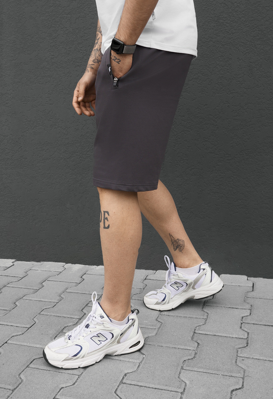 Spodenki Staff wh dark gray
