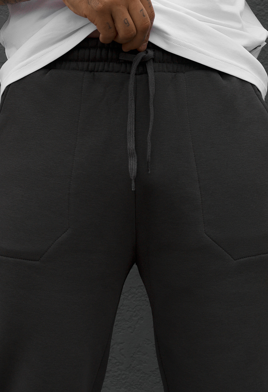 Spodnie dresowe Staff al dark gray fleece