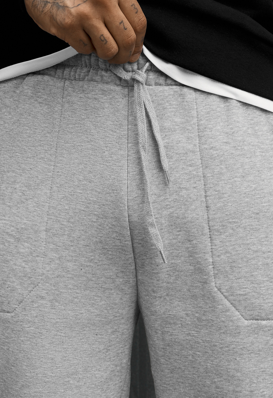 Spodnie dresowe Staff al gray melange fleece