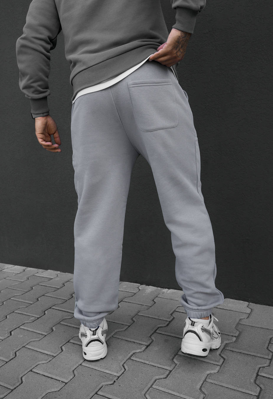 Spodnie dresowe Staff al light gray fleece