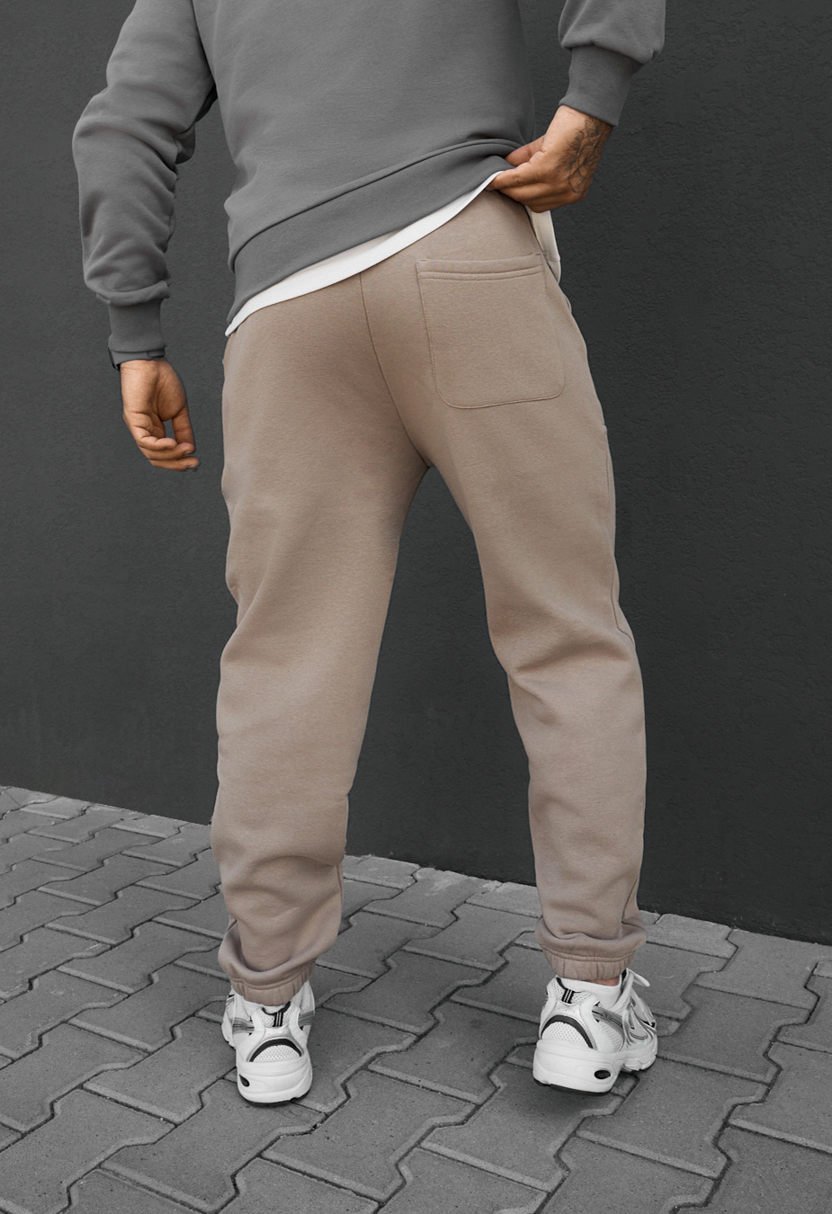 Spodnie dresowe Staff al beige fleece